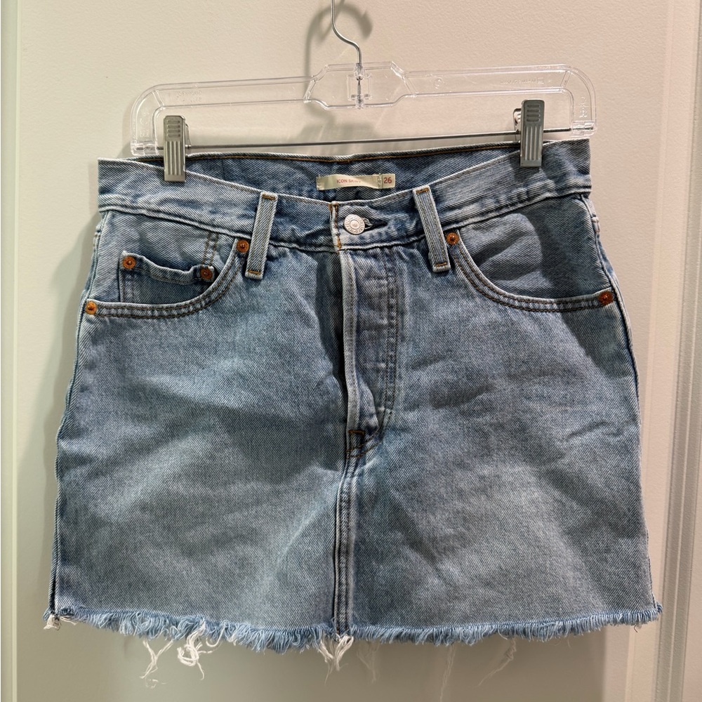 Levi's Light Blue Denim Mini Skirt